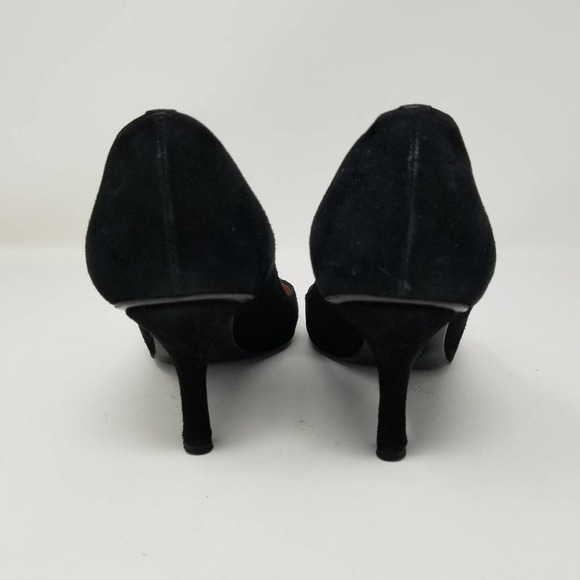 Giuseppe Zanotti Womens Suede Buckle Cutout Detail High Heel Pumps Black Size 37 - Picture 5 of 8
